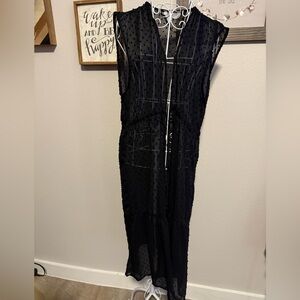 LC Lauren Conrad Black Polka Dot shawl